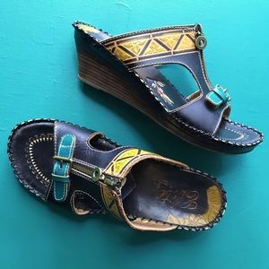 Elite By Corky’s Fun SLIP ON WEDGE SANDALS